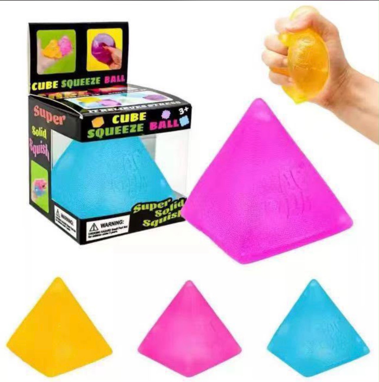 Pyramid Squeeze Stress Toy