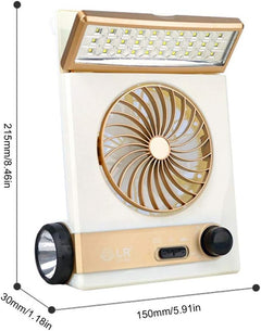 Portable Desk Fan Light