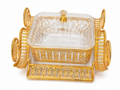 Gold Carriage Serving Dish