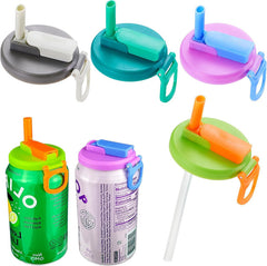 Silicone Cane Cap with Straw