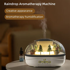 Raindrop Aroma Diffuser Humidifier with Mini Landscape Light