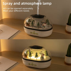 Raindrop Aroma Diffuser Humidifier with Mini Landscape Light