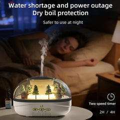 Raindrop Aroma Diffuser Humidifier with Mini Landscape Light