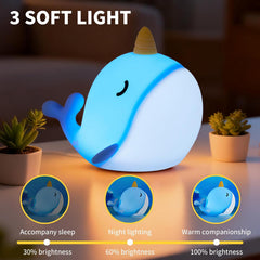 Narwhal Silicone Night Light