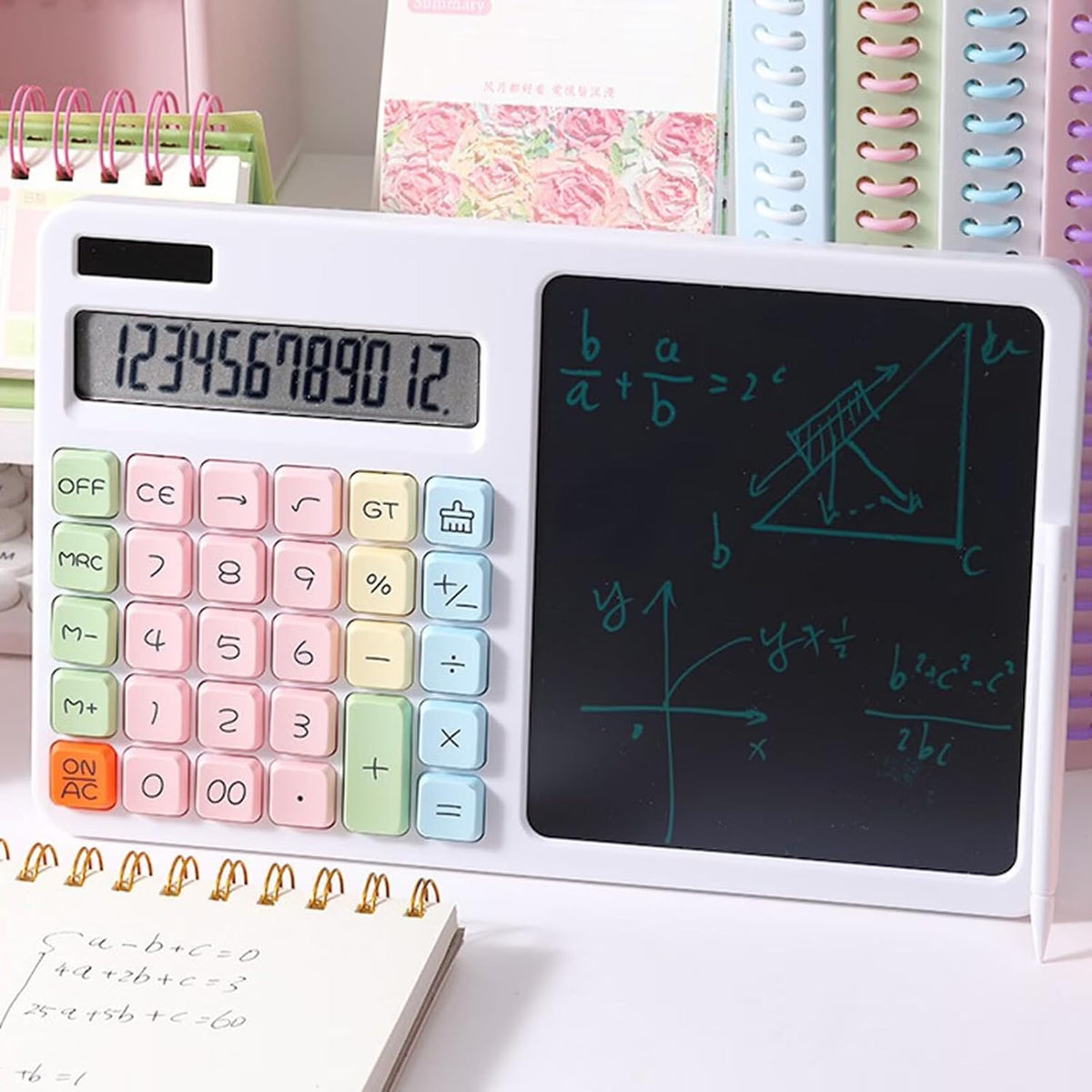 Solar Calculator Writing Tablet