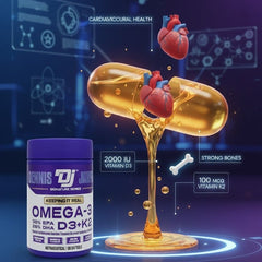 Dennis James (DJ) - Signature Series – Omega-3 + D3 + K2 Softgels (Original)