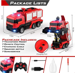 Fire Fighting - RC Deformation Fire Truck with Water Spray Ⓢ