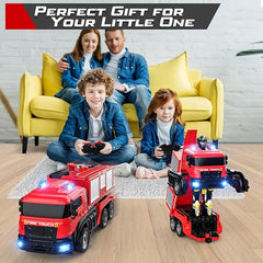 Fire Fighting - RC Deformation Fire Truck with Water Spray Ⓢ