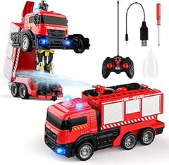 Fire Fighting - RC Deformation Fire Truck with Water Spray Ⓢ