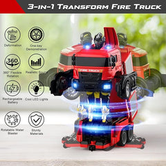 Fire Fighting - RC Deformation Fire Truck with Water Spray Ⓢ