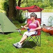 Foldable Outdoor Chair with Sun Canopy Ⓢ