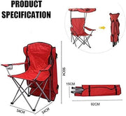 Foldable Outdoor Chair with Sun Canopy Ⓢ