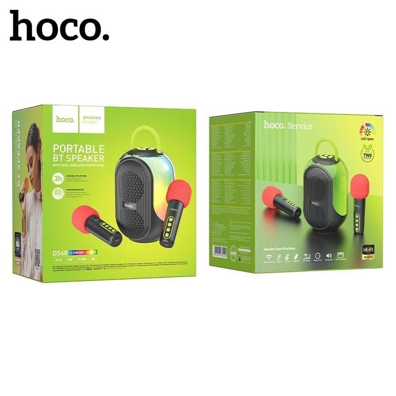 Hoco - Portable BT Speaker with Dual Wireless Microphones Ⓢ