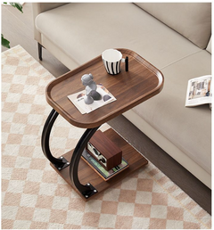 Mobile Wooden C-Table © Ⓢ