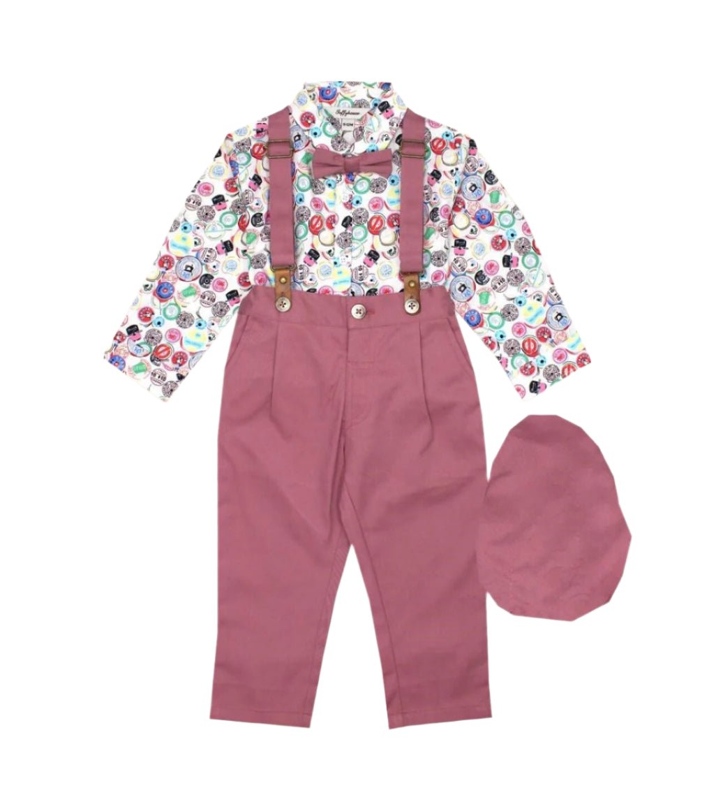 Little Gentleman's Suspenders Suit