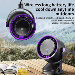 Mini LED Display Circulating Desk Fan