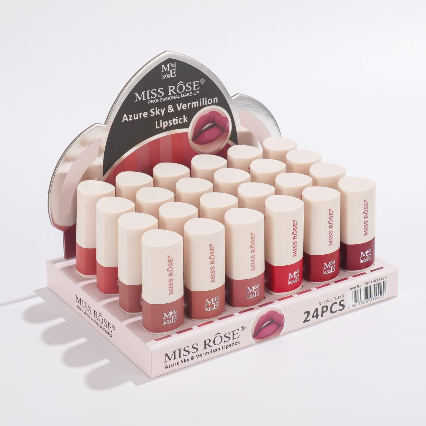 Miss Rose - Azure Sky & Vermilion Lipstick