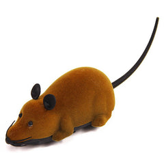 New Flocking Electric Remote Control Simulation Funny Cat Mouse Color Box Packaging Cat Toy Pet Supplies Self-Contained Battery