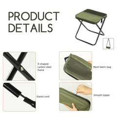 Portable Folding Camping Stool with Storage Pocket Ⓢ