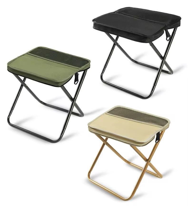 Portable Folding Camping Stool with Storage Pocket Ⓢ