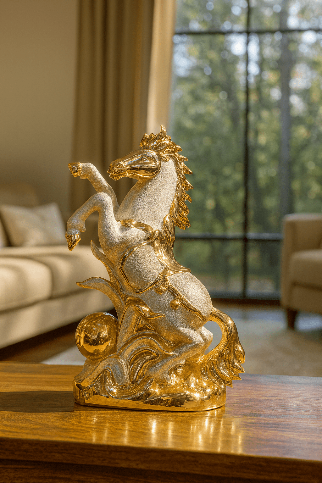 Rearing Horse Statue ©