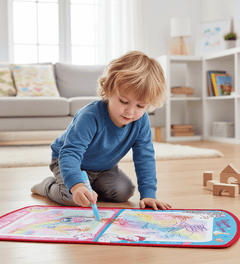 Unicorn Water Canvas Doodle Mat