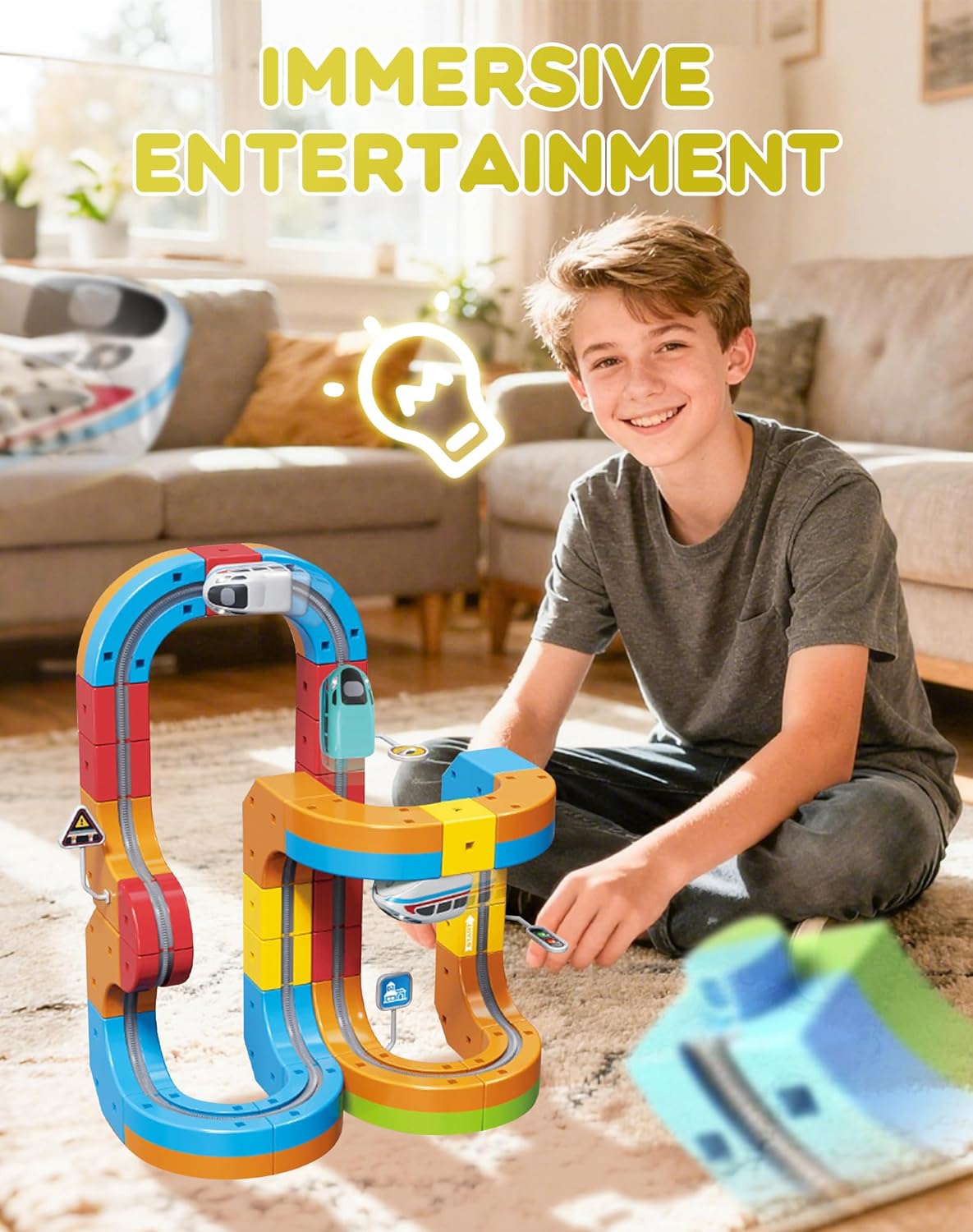 Versatile Magnetic Railcar Track Set